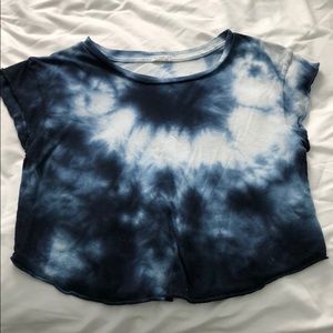 small tie dyed cropped t shirt